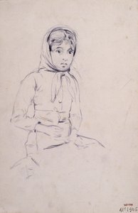 Niña sentada de Santiago Rusiñol